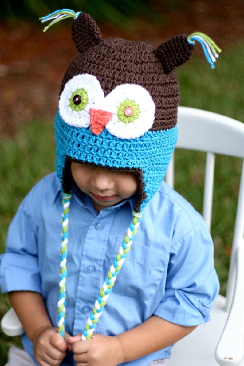 Crochet Patterns, Owl Hat Pattern, Sock Monkey Pattern, Pattern Set Permission to Sell image 3