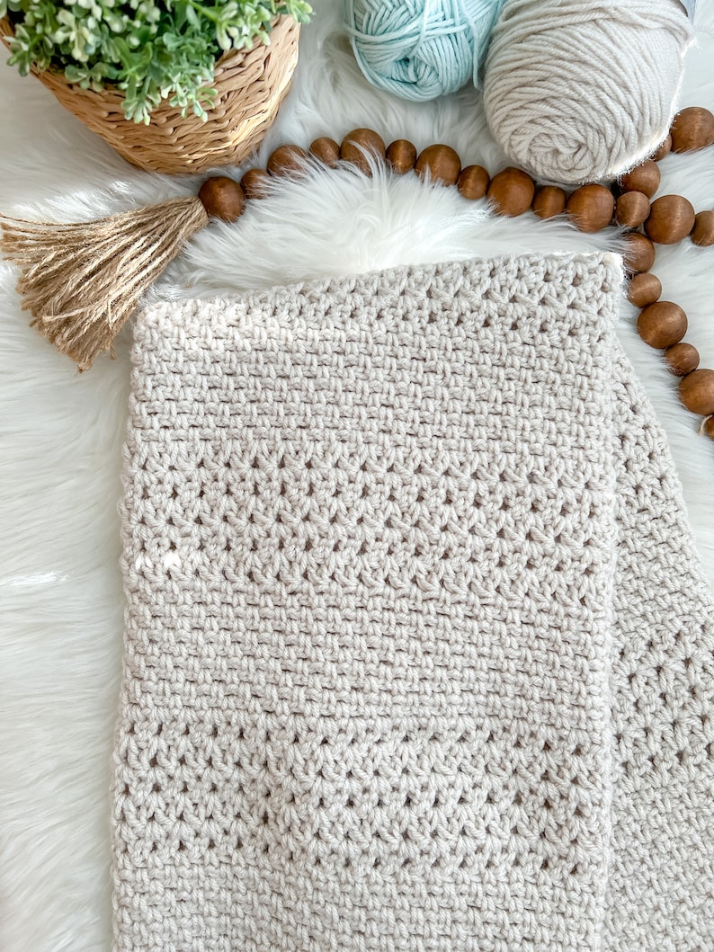 Crochet Throw Blanket Pattern, Baby Blanket Crochet Pattern, Simple Pattern for Crochet Blanket, Cobblestone Pathways Blanket Pattern image 8