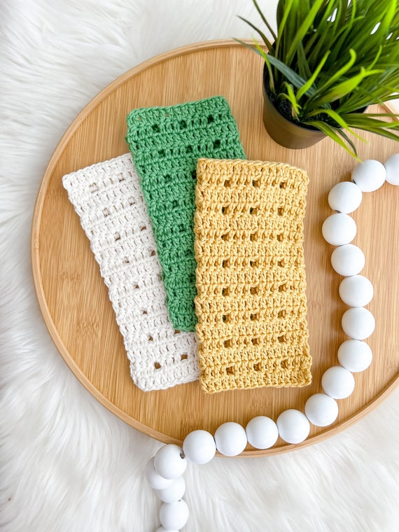 Crochet Washcloth Pattern Crochet Dishcloth Pattern Easy Etsy