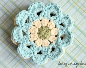 Patrón de crochet para posavasos con flores, patrón de crochet para tapete de taza, patrón de posavasos para crochet