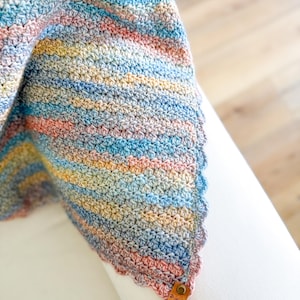 Baby Boy Blanket Crochet Pattern, Easy Crochet Blanket Pattern, Crochet Tutorial, Crochet PDF - The Painted Skies Blanket