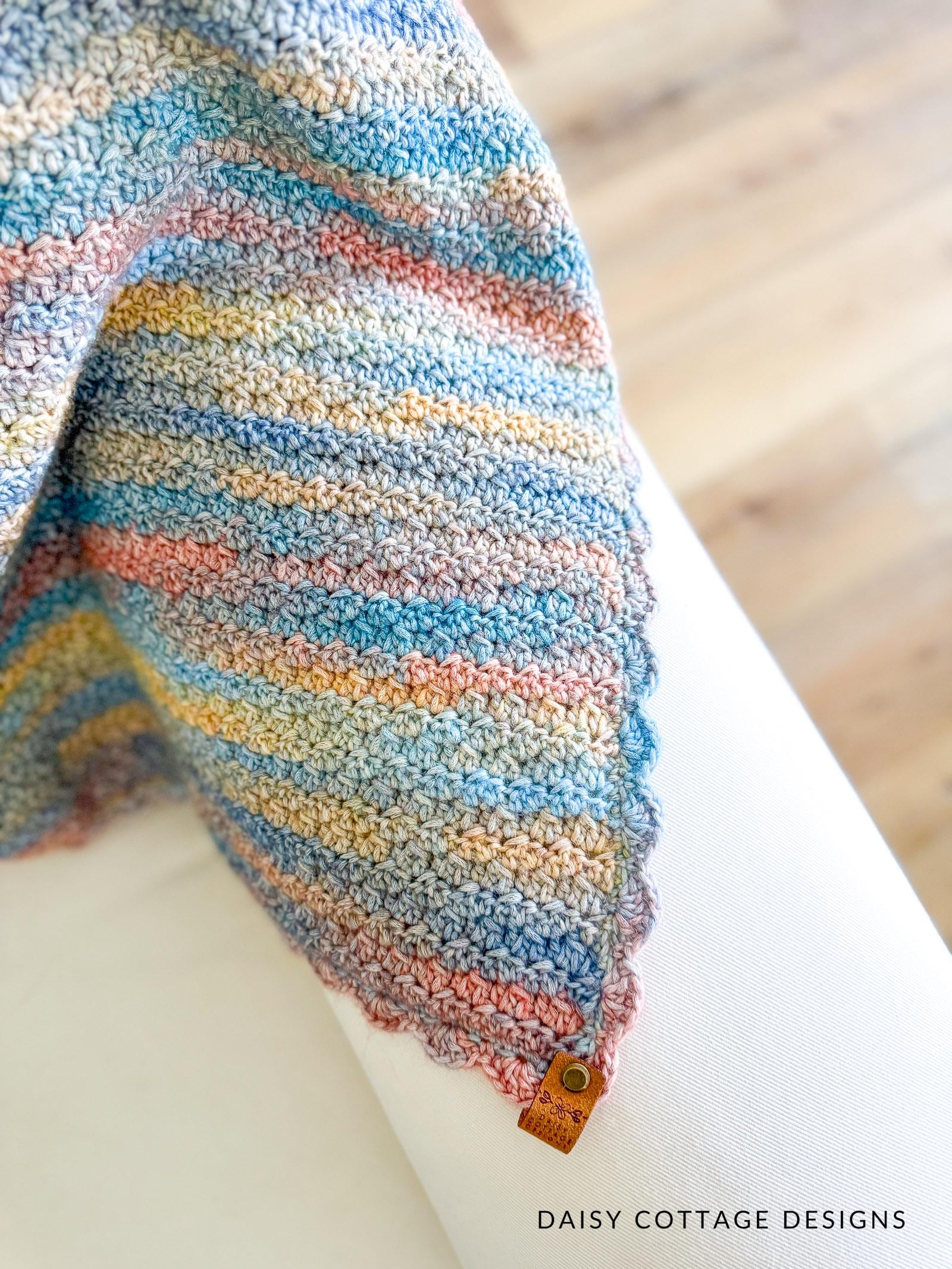 Baby Boy Blanket Crochet Pattern, Easy Crochet Blanket Pattern, Crochet Tutorial, Crochet PDF - The Painted Skies Blanket