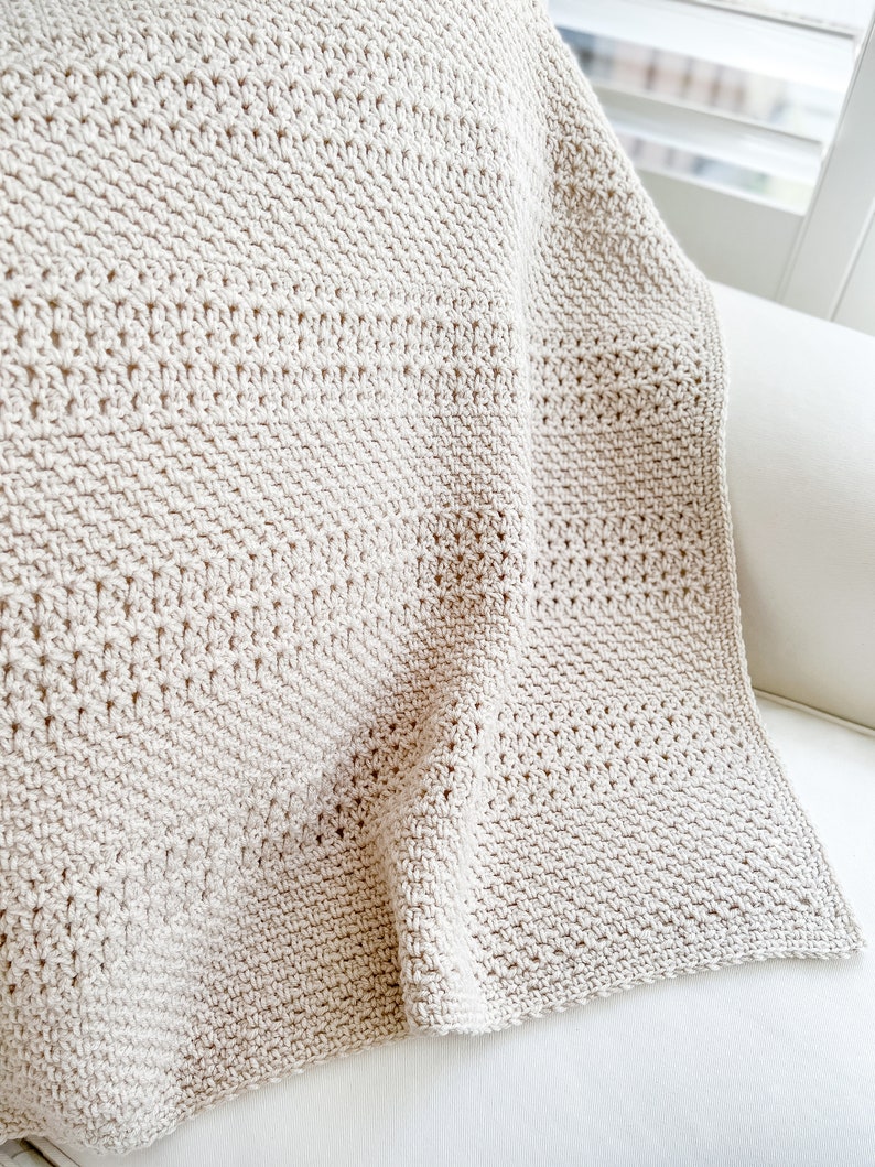 Crochet Throw Blanket Pattern, Baby Blanket Crochet Pattern, Simple Pattern for Crochet Blanket, Cobblestone Pathways Blanket Pattern image 9