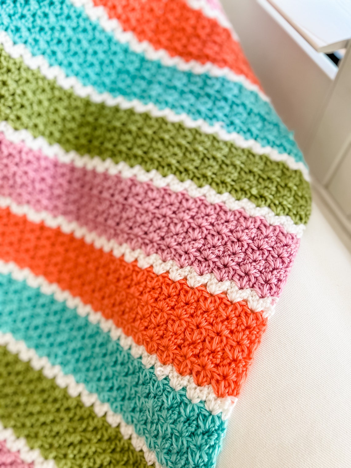 V Stitch Crochet Pattern Cluster Stitch Crochet Easy Crochet Etsy