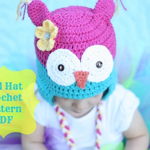 Owl Hat Pattern, Crochet Owl Hat Pattern, Crochet Pattern - Permission to Sell