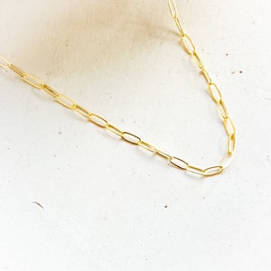 Golden Layering Paperclip Necklace Chain