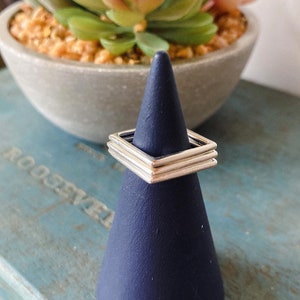 Anna Square Statement Ring Sunshine On Water