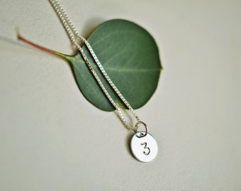 Silver Number 3 Necklace Athlete Jewelry Sunshine On Water