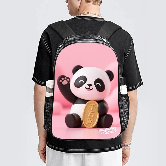 Lucky Panda Transparent Backpack Kids School Bag,travel Rucksack