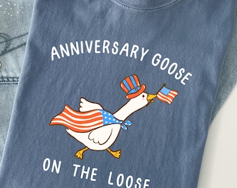 Comfort Colors USA 250 Shirt, Independence Day Tee, America 250th Anniversary  Shirt, Patriotic Goose T-Shirt