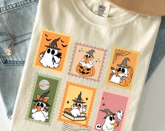 Comfort Colors Ghost Reading Shirt: Bookish Halloween Tee
