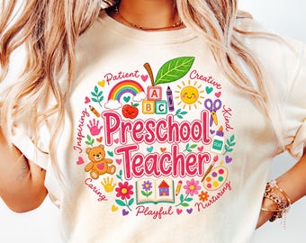 Comfort Colors® Preschool Teacher Shirt, Teacher Life T-shirt, Back to School Shirt, Teacher Appreciation Gift, Teacher Tam Tee