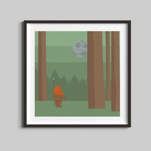 Endor Minimalist Star Wars Art Print