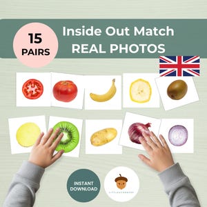 UK English Inside Out Food Memory Spiel - Montessori Real Photo EYFS PDF