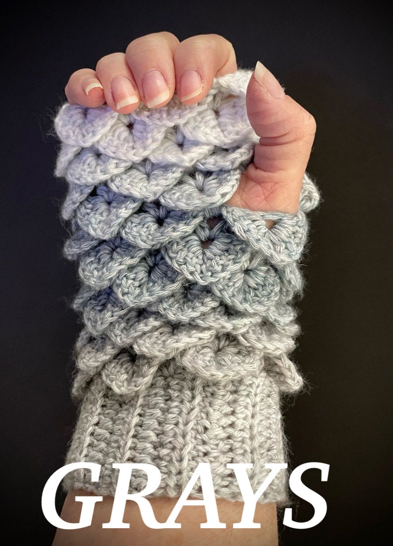 Dragon Scale Fingerless Gloves Volume 2 image 3