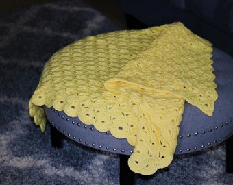 Yellow Shell Baby Blanket