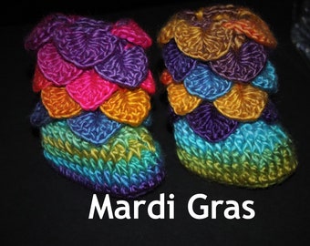 Dragon Scale Baby Booties 3