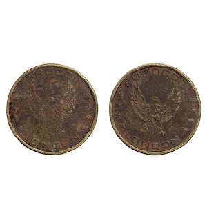 Euro coin London Token – Brass Eagle Design – Arcade & Vending Machine Collectible