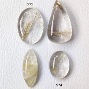 Golden Rutile Quartz Cabochon: Natural Gemstone for Jewelry Making