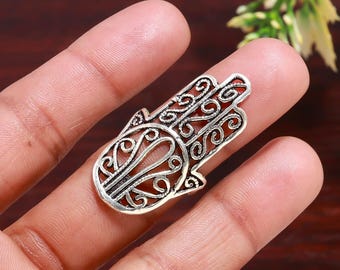 Sterling Silber Hamsa Ring: Hand Gottes Glück Schmuck