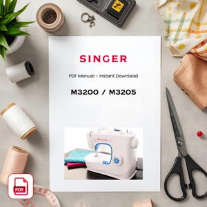 Singer M3200 / M3205 Symaskinmanual – Bruksanvisning Instruktionsbok - PDF-nedladdning