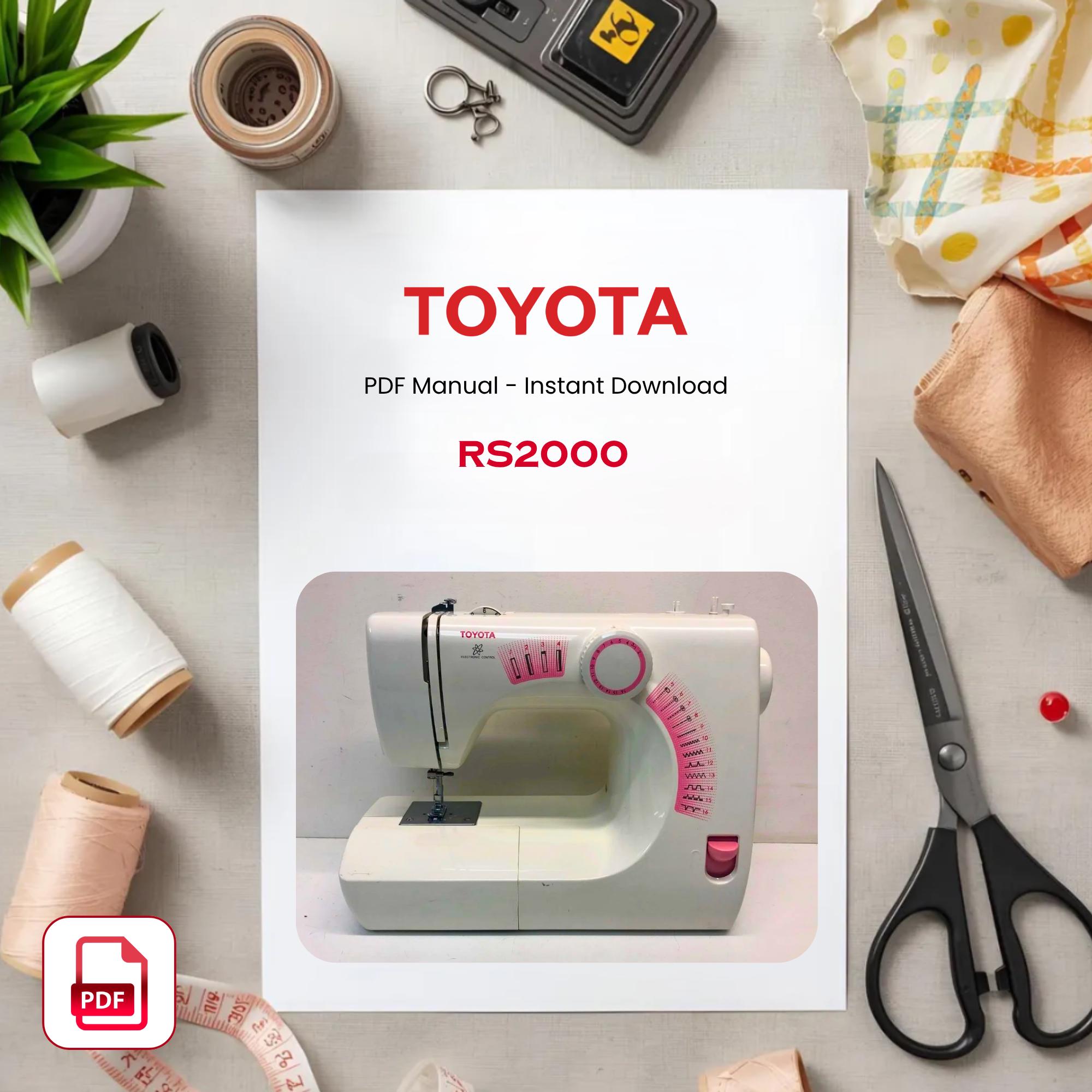 トヨタRS2000ミシン取扱説明書（PDF版）ダウンロード - Etsy 日本