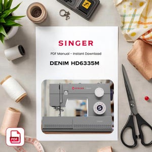Singer Denim HD6335M Heavy Duty Sewing Machine Manual – Instant Access (PDF Download)