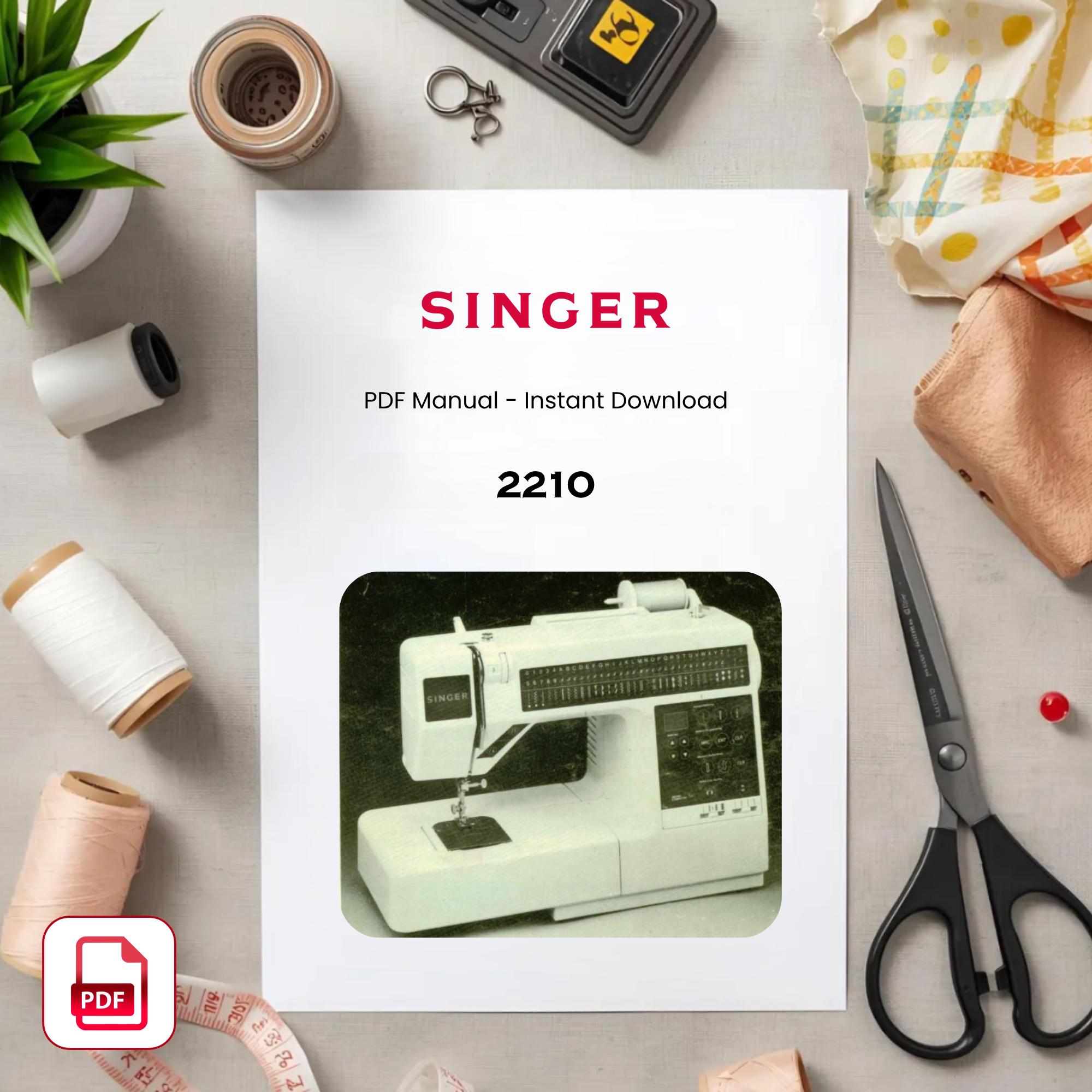 Singer 2210 Sewing Machine Manual - Instruction Book (PDF Download)