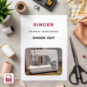 Bedienungsanleitung für die Nähmaschine Singer 1507 – Vintage-Benutzerhandbuch (PDF-Download)