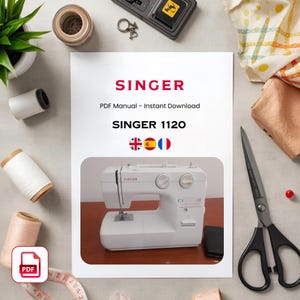 Singer 1120 Sewing Machine Manual - English French Spanish User Guide (PDF Download)