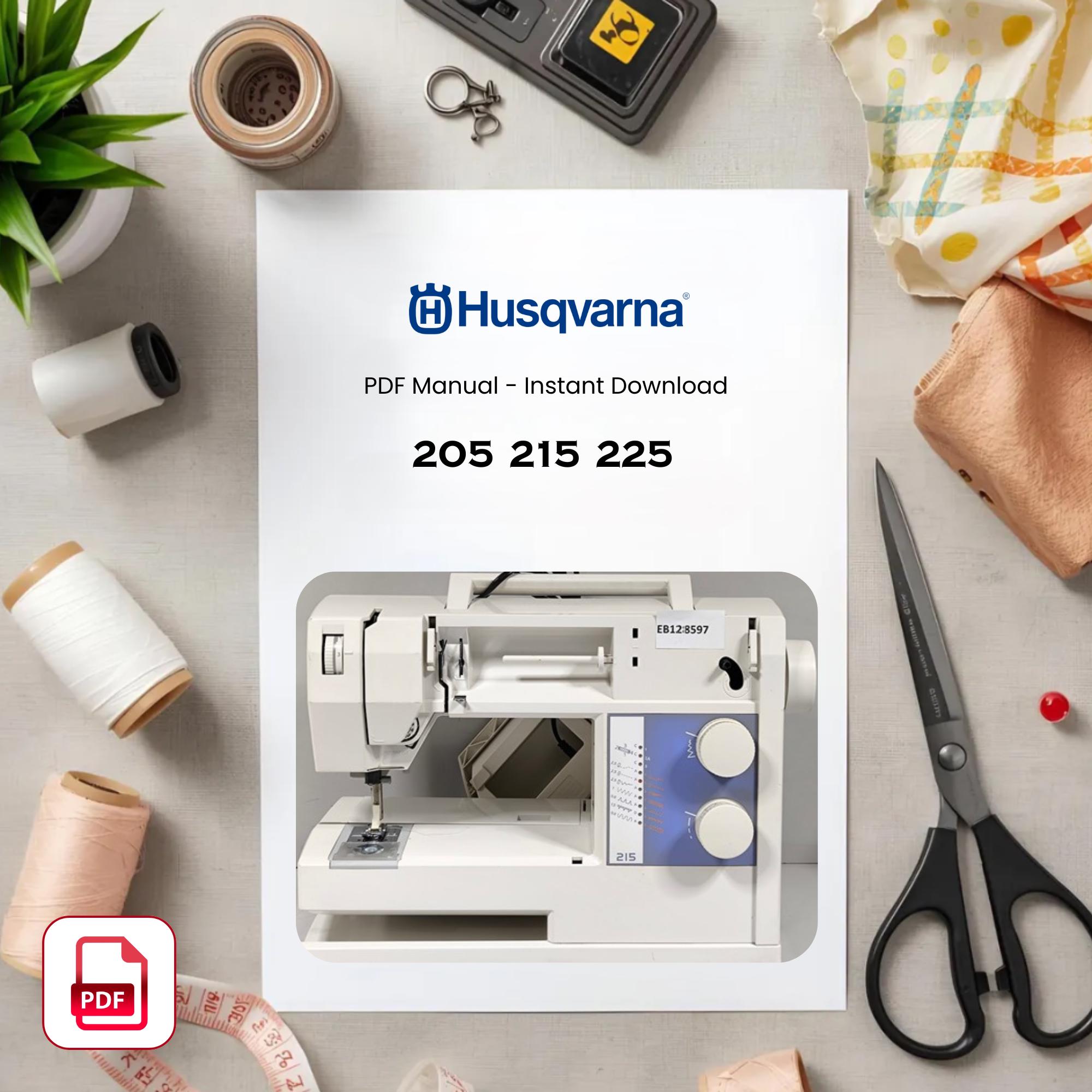 Husqvarna Viking 225 215 205 Manual PDF – Sewing Machine