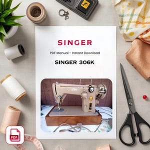 Singer 306K Manual PDF – Instruktionsbok för vintage symaskin