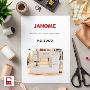Janome HD 3000 symaskinsmanual: PDF-nedladdning för maskinvård