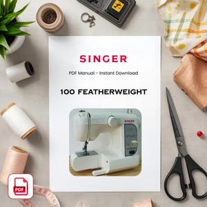 Singer 100 vedergewicht naaimachinehandleiding: vintage instructieboek (pdf-download)