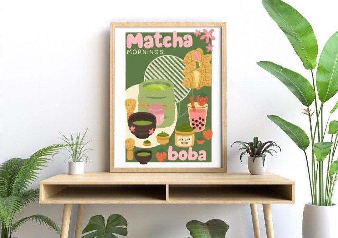 Matcha Write Matcha Poster-boba & Bubble Writing - Trendy Posters, Wall Art ...