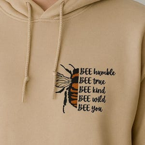 Bee Humble Bee Kind Embroidery Design | Motivational Quote (Digital Download)
