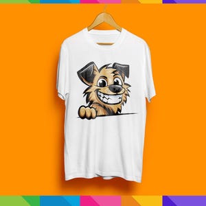 Funny Smiley Puppy Vector Illustration – Cute Cartoon Dog Mascot Logo – Digital Download Clipart for Stickers, T-Shirt, Branding