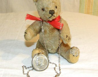 Vintage pendant set *John F.Kenedy - Half Dollar coin with chain, both silver 835/900