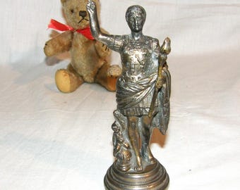 Small antique statuette *CAESAR the Emperor*, full plastic, around 1930, 15 cm, cast