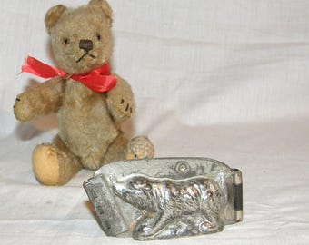 Very rare small antique chocolate/praline mold* BEAR*, around 1920/30