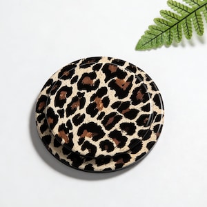 Classic Leopard Print Phone Grip Magnetic Stand, Bold Animal Pattern Art Holder, Fierce Cheetah Spots Mob Wife Aesthetic Accessory Stands