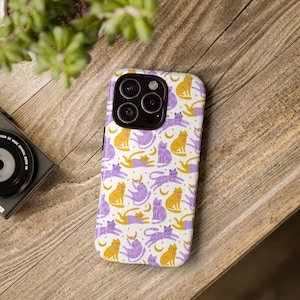 Colorful Cat Phone Case, Cute Cat Lover Gift, Kawaii Cat Design, Cat Moms, Phone Case For iPhone 16 15 14 13 12 11 Pro Max