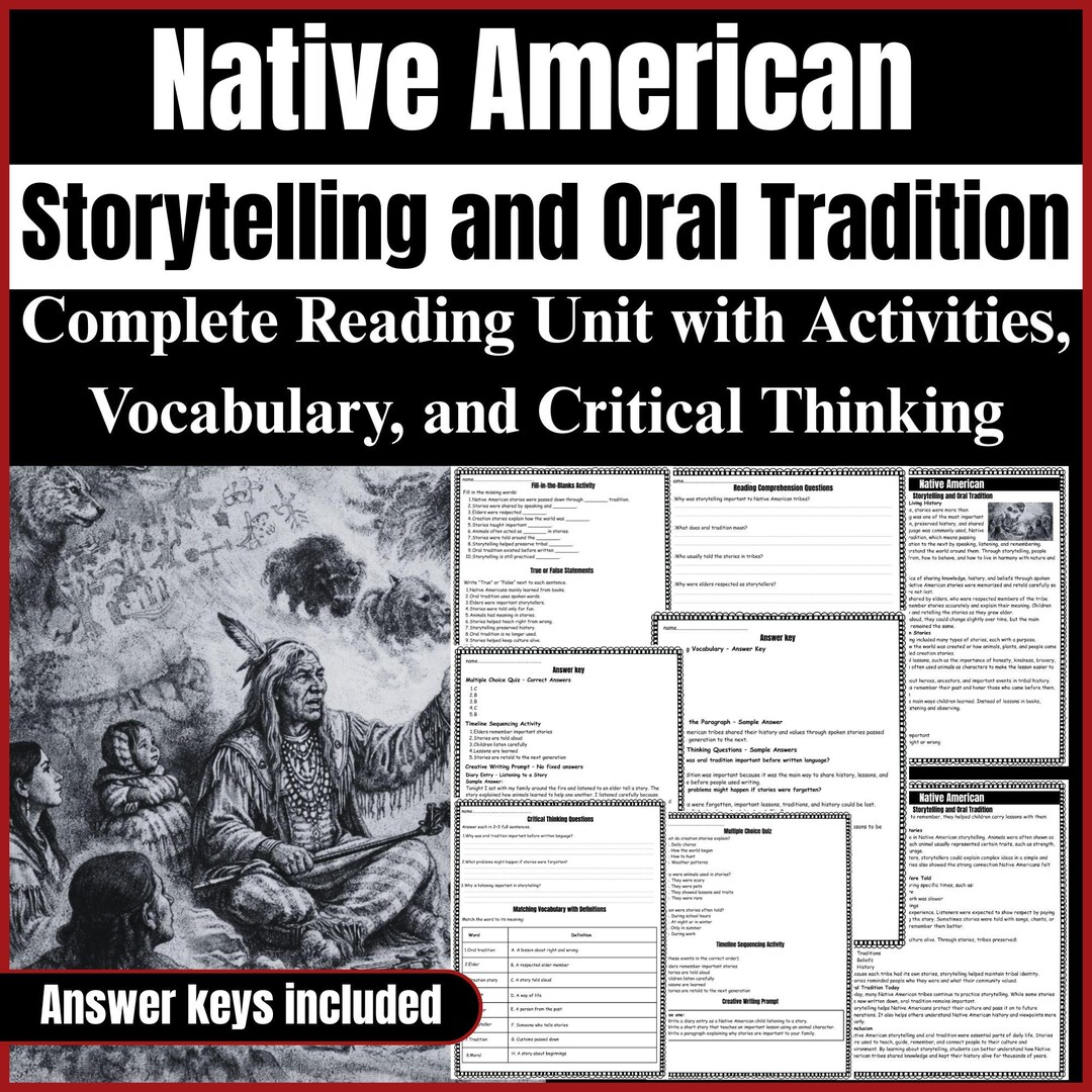Indigenous Peoples Storytelling Activities | Oral Tradition, Culture ...