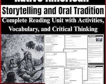Indigenous Peoples Storytelling Activities | Oral Tradition, Culture & History Worksheets | 4th 5th 6th Grade