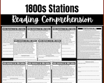 Native Americans in the 1800s Reading Comprehension Passages | U.S. History Worksheets
