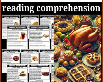 Traditional Christmas Foods Around the World Reading Comprehension | Holiday Culture Food Passages & Questions