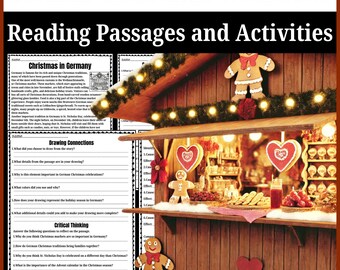 German Christmas Traditions Reading Passages and Activities | Christmas in Germany, World Holidays, Culture Worksheets