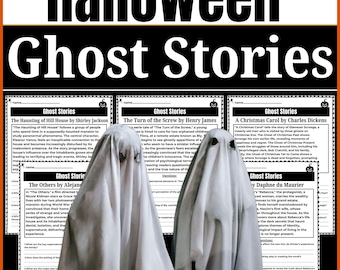 Ghost Stories Halloween Reading Comprehension Passages | Spooky October ELA Worksheets, Questions & Activities