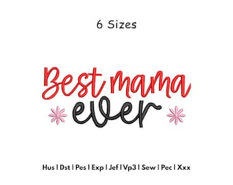 Mama Embroidery Design - Mothers Day Machine Embroidery Patterns - 6 Sizes - Instant Download Files