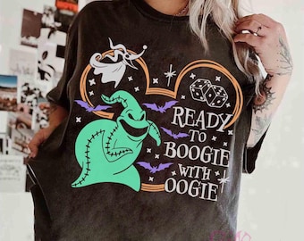 Disney Oogie Boogie Bash Ready to Boogie with Oogie tee, Nightmare Before Christmas Tee, Disneyland Halloween Party Gift, Oogie Boogie Bash